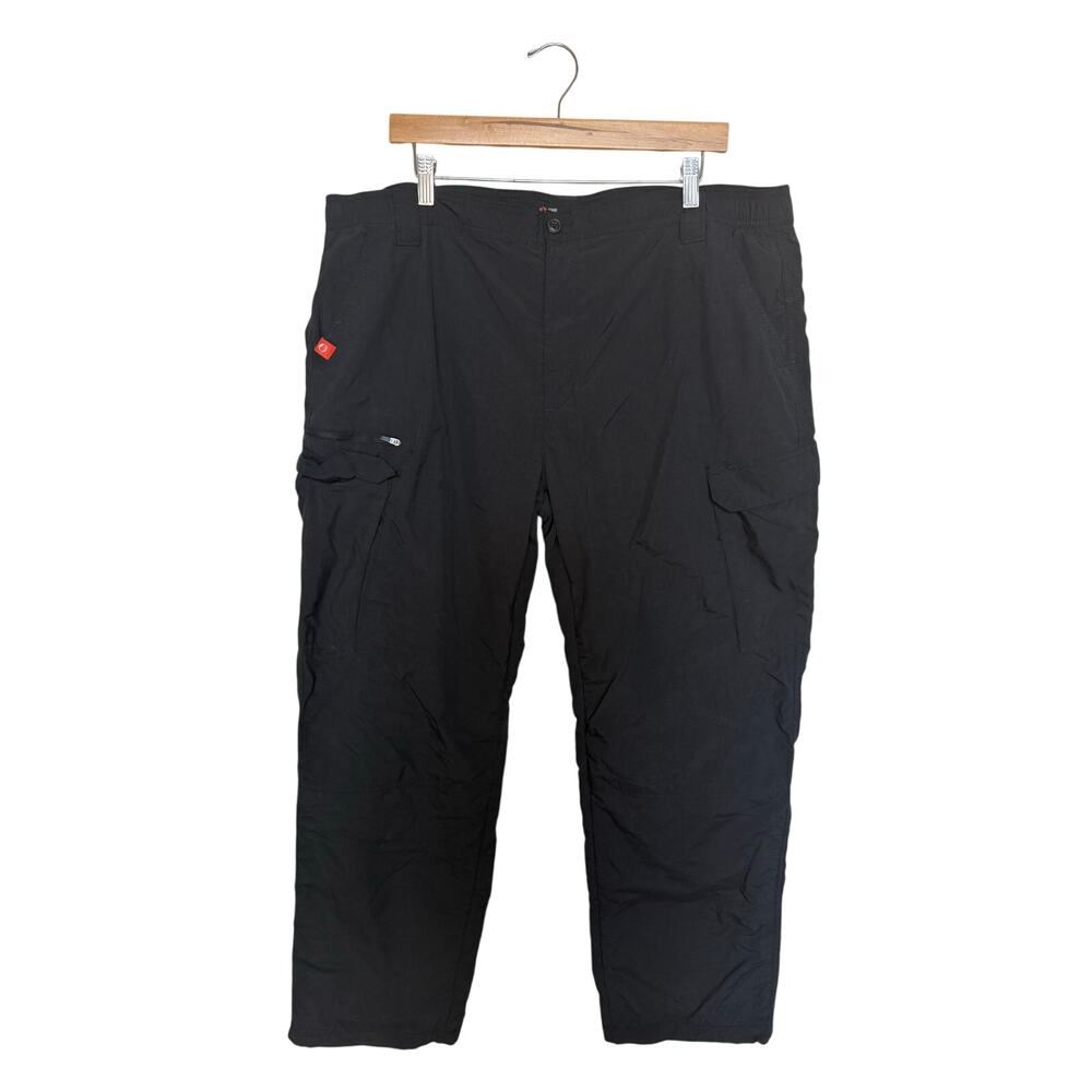 The American Outdoorsman Waffle Fleece Lined Cargo Pants Mens Size 40x30 Black